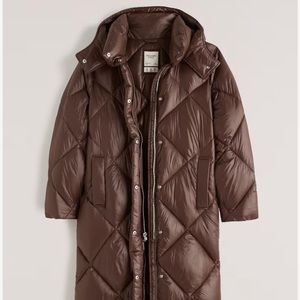 A&F Ultra Long Quilted Puffer Coat
